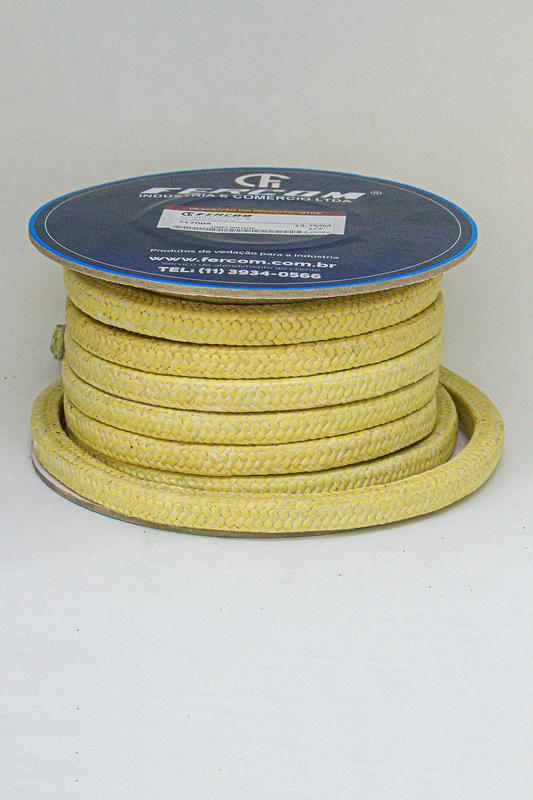 Gaxeta fios de fibra aramida com PTFE – FE-7004